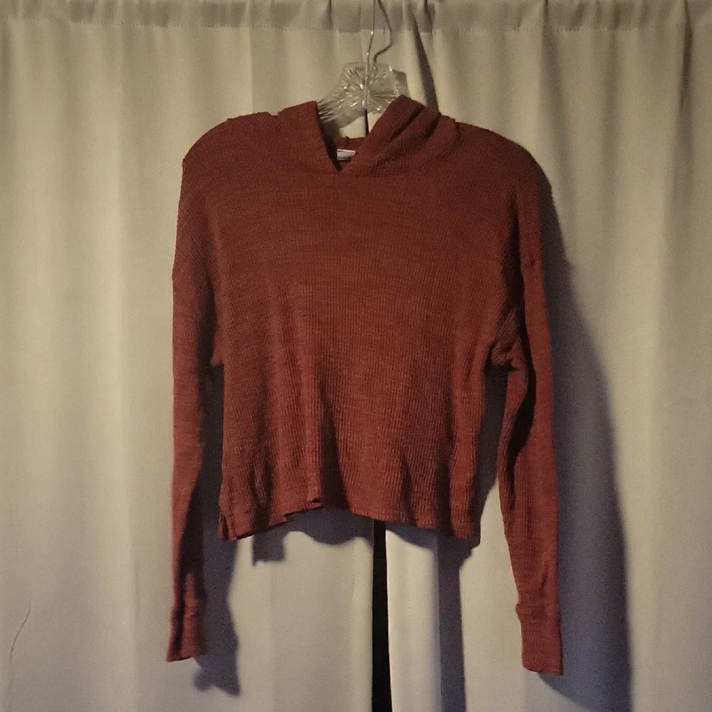 Old Navy Kids Brick Red Long Sleeve Hoodie